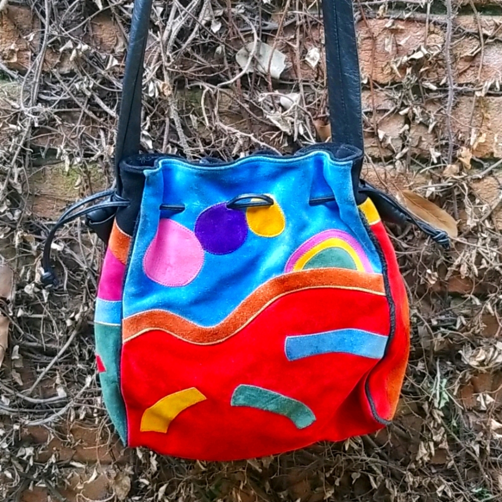 Vintage leather & suede Avante' purse